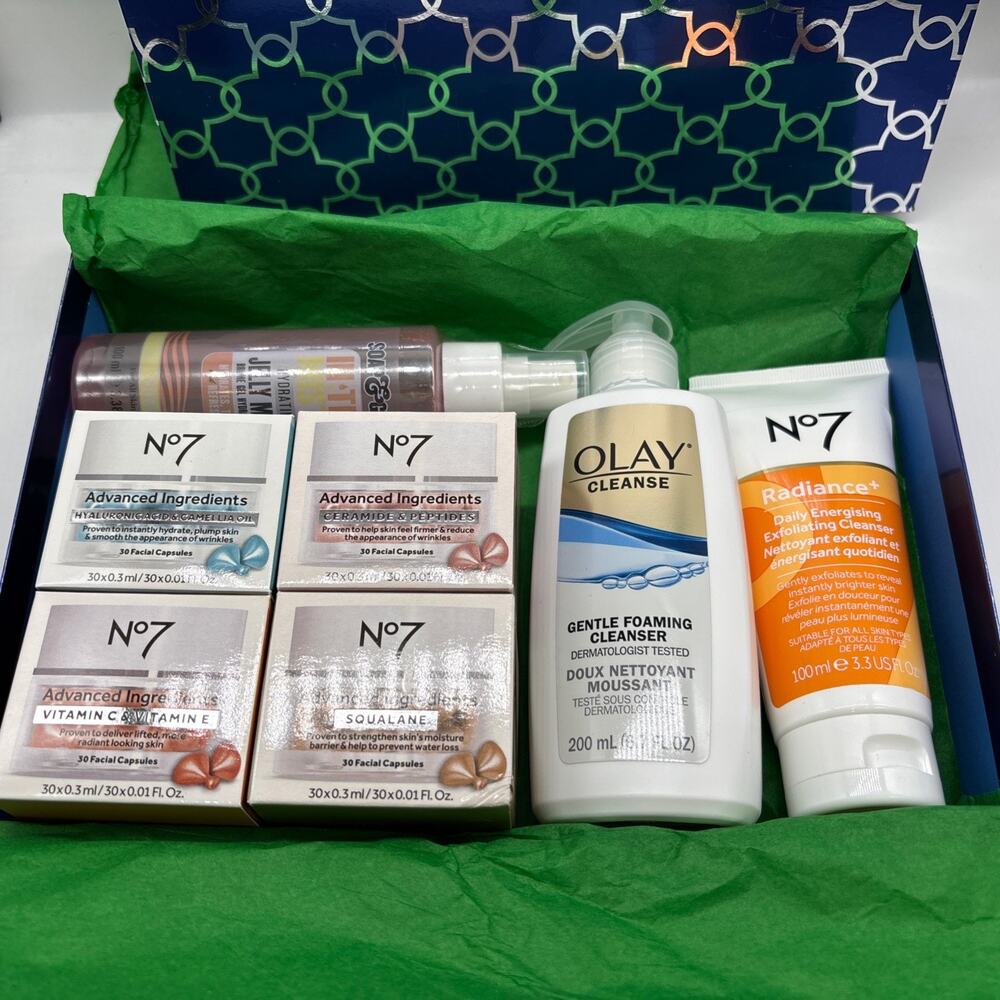 NO7 OLAY SOAP GLORY Skincare Bundle Lot Advanced Ingredients Capsules Cleanser